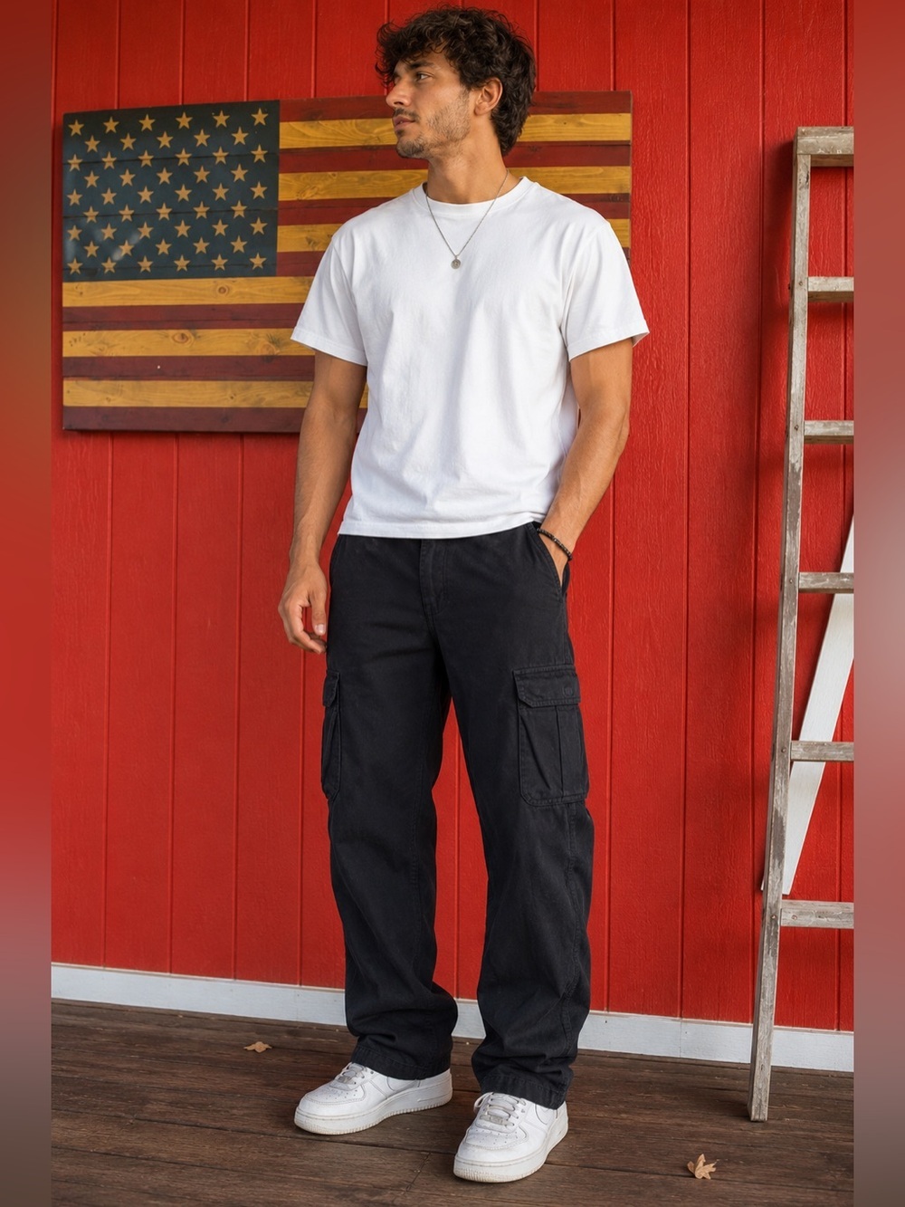 Wrangler Black Cargo Pants